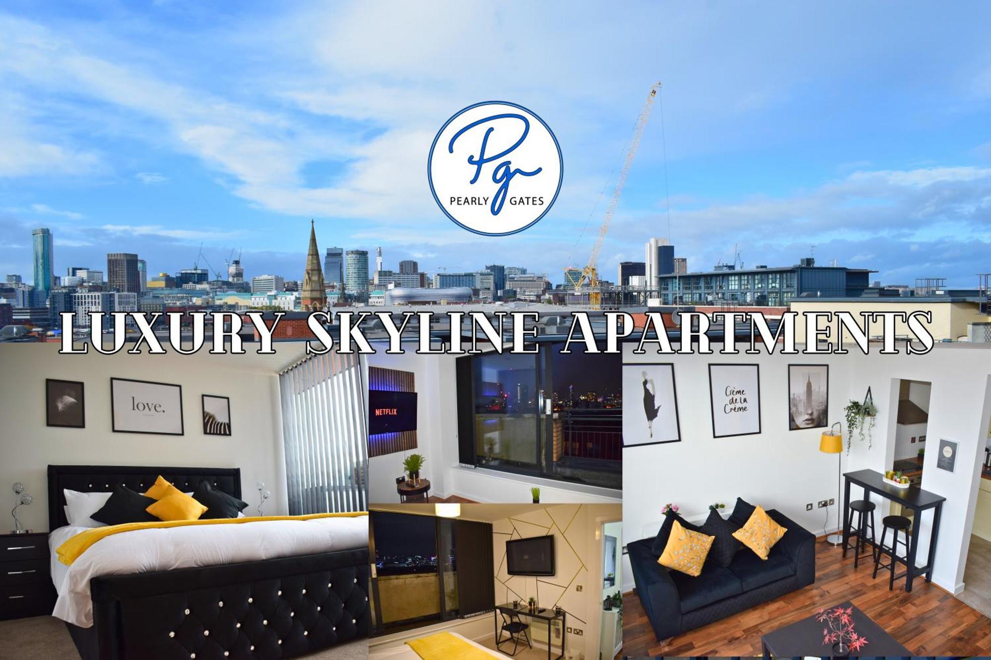 Penthouse - Amazing City Skyline Views - Balcony - Free Extra 2 Hours - Free Parking - Utilita Arena - Bullring Shopping - New St Station- Super King Size Bed เบอร์มิงแฮม ภายนอก รูปภาพ